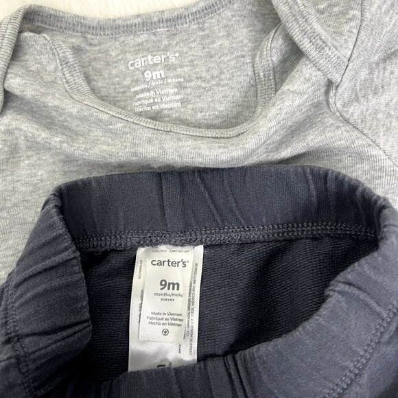 Carters Baby 9 Months Striped Bear Ears Jacket 3 Piece Outfit Bodysuit Pants - Picture 4 of 4